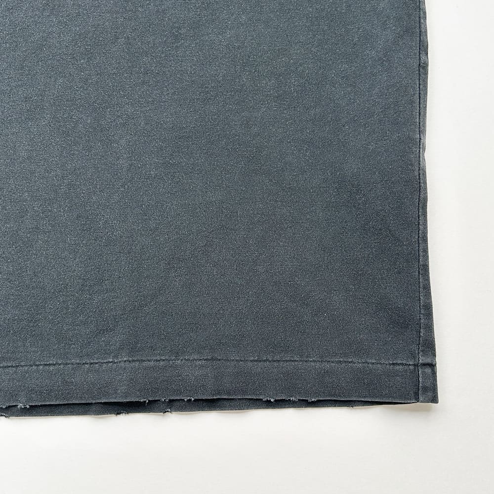 REMIRELIEF レミレリーフのSP加工 New fit TEE (無地)BLACK・裾画像