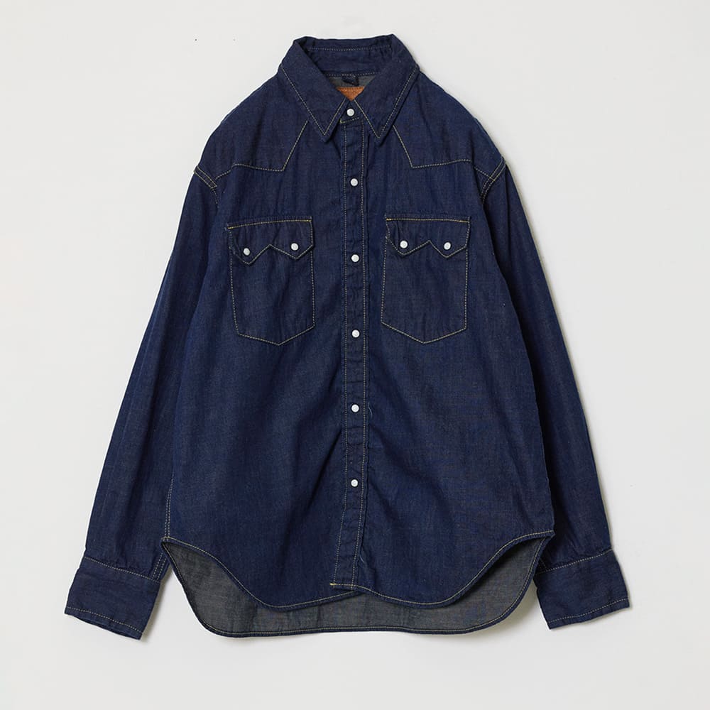 8.5oz DENIM WESTERNSHIRT(ノコギリ型フラップ)