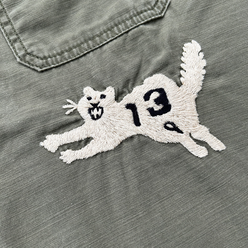 WIDE MILITARY SHIRT (embroidery: tiger)