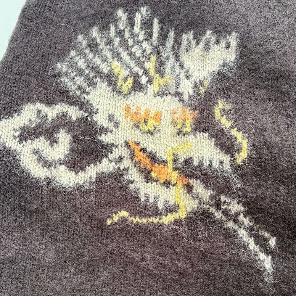 기모 니트 카데 (스카 무늬)