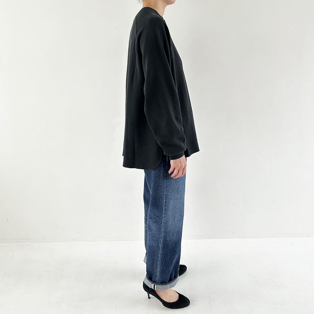 WタックヘンリーネックロンT