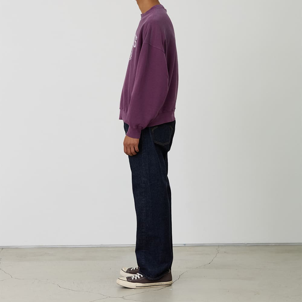 SP加⼯3⾶び裏⽑クルー(ILLINOIS)日焼け&ペンキ加工