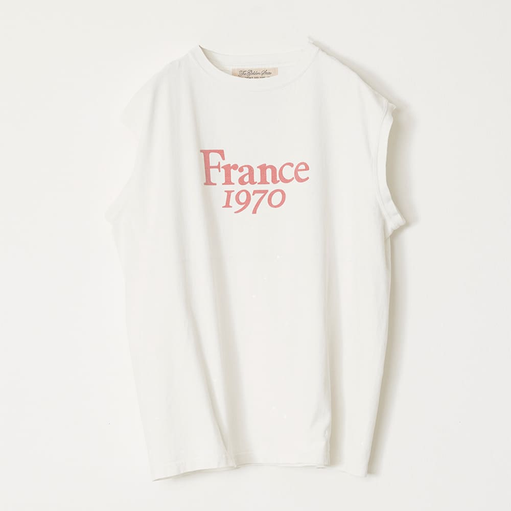 SP加⼯14/-天竺N/S-T(France1970)日焼け&ペンキ