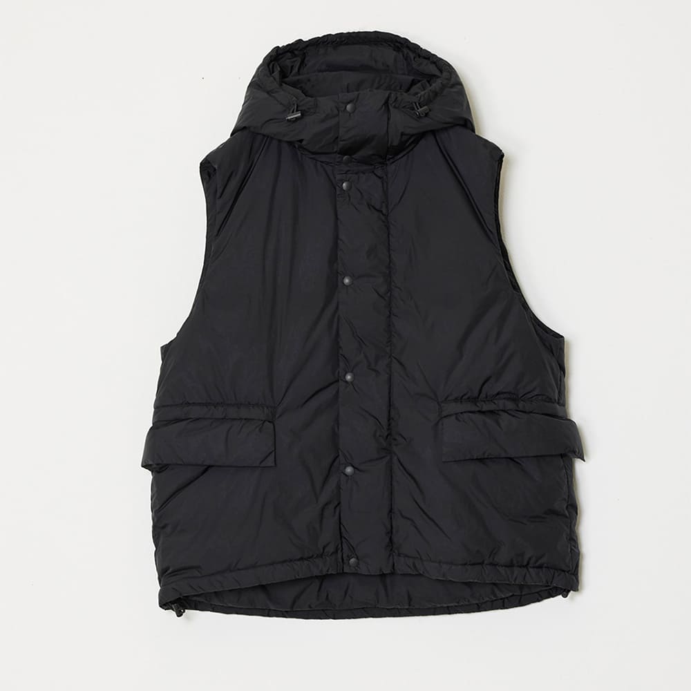 Ultra-lightweight nylon outdoor down vest and hoodie