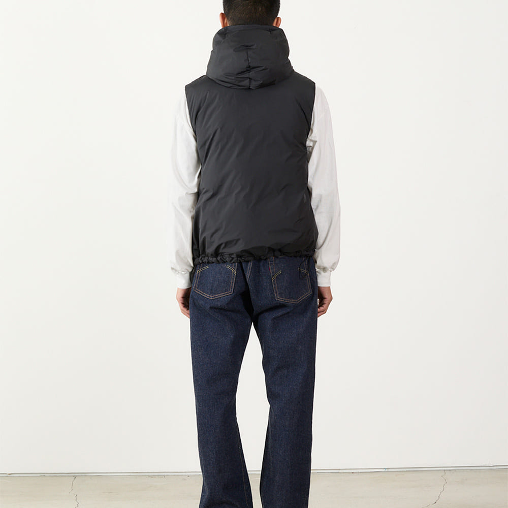 Ultra-lightweight nylon outdoor down vest and hoodie