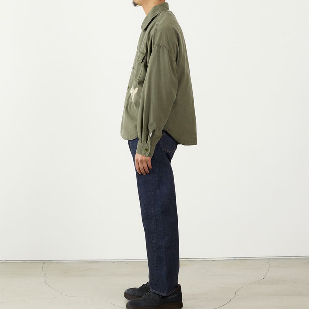 WIDE MILITARY SHIRT (embroidery: tiger)