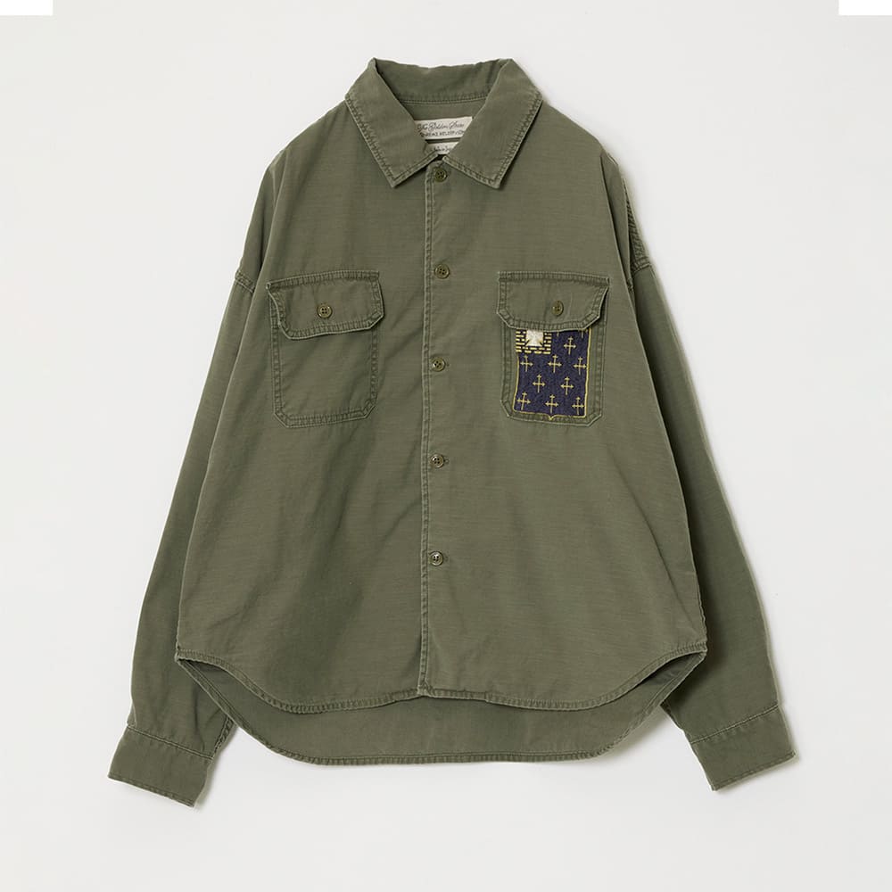 WIDE MILITARY SHIRT(刺繍:JAPAN)