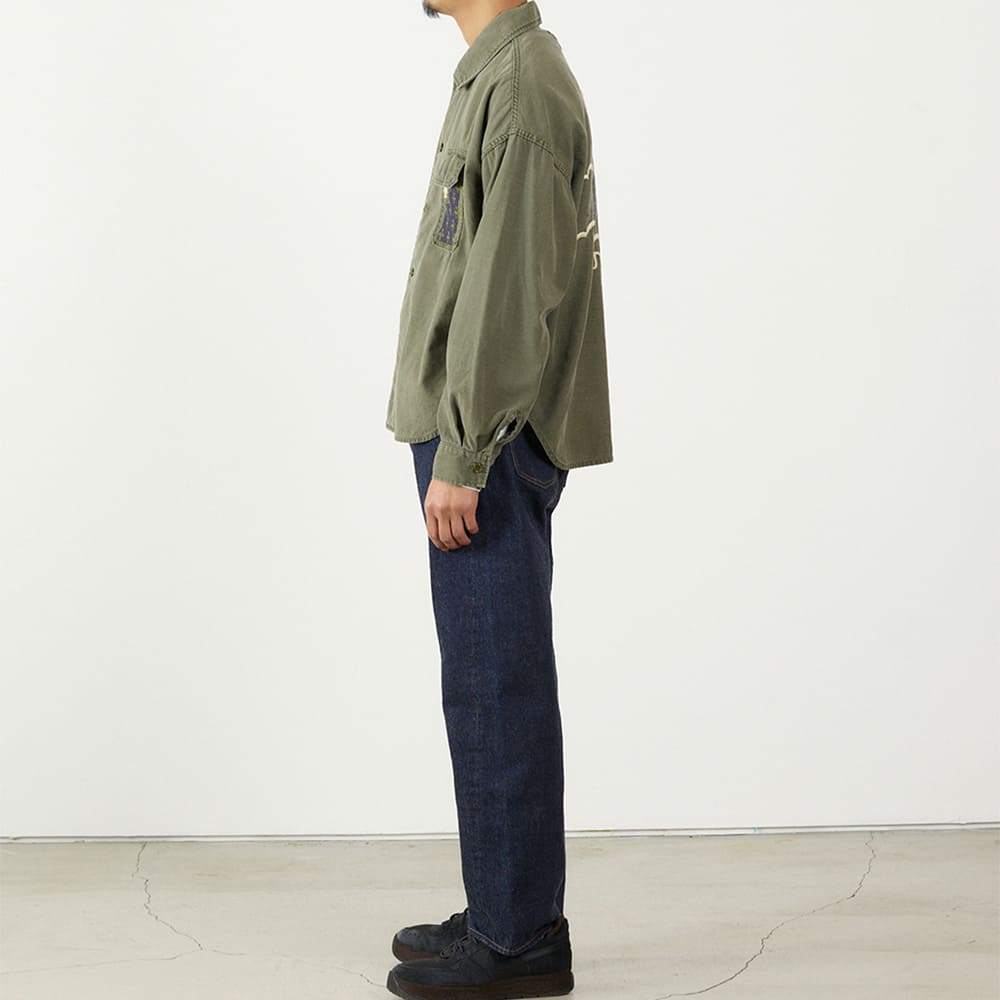 WIDE MILITARY SHIRT(刺繍:JAPAN)