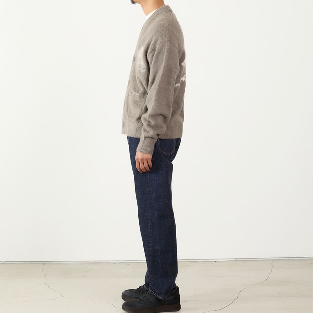 起毛ニットカーデ(スカ柄)