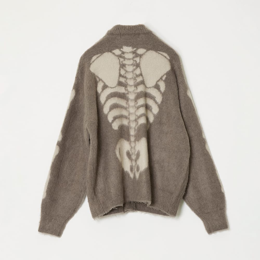 기모 니트 카데 (스컬 무늬)