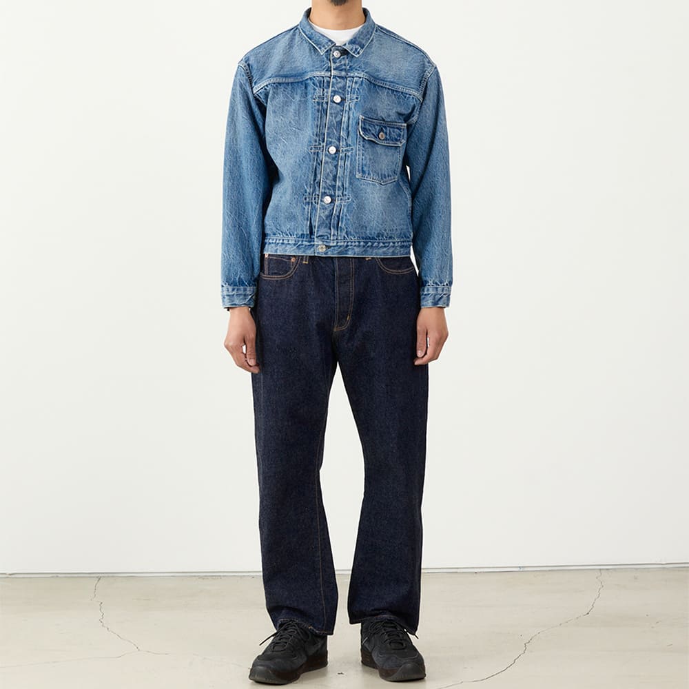 12oz SELVEDGE DENIM 1st JKT(USEDBLUE)