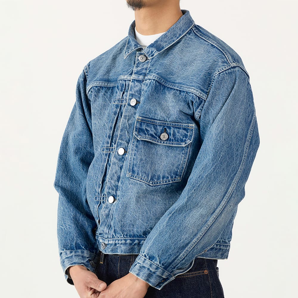12oz SELVEDGE DENIM 1st JKT(USEDBLUE)