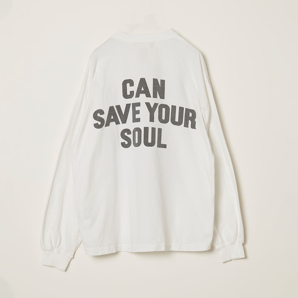 HARD SP加工20/天竺ロンT(CAN SAVE YOUR SOUL)猫バージョン