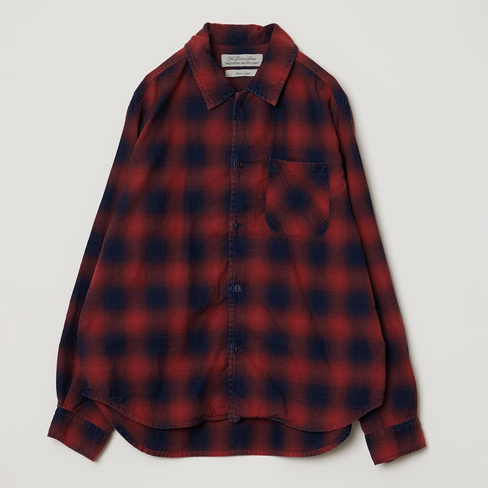 REMI RELIEF Official Online Store / Indigo Ombre Check Shirt