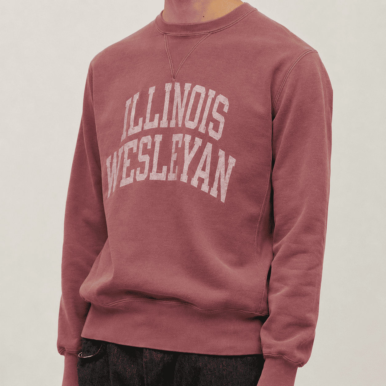 SP加工裏毛クルー(ILLINOIS WESLEYAN)