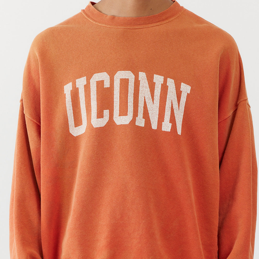 Tanned & painted fleece crew (UCONN)