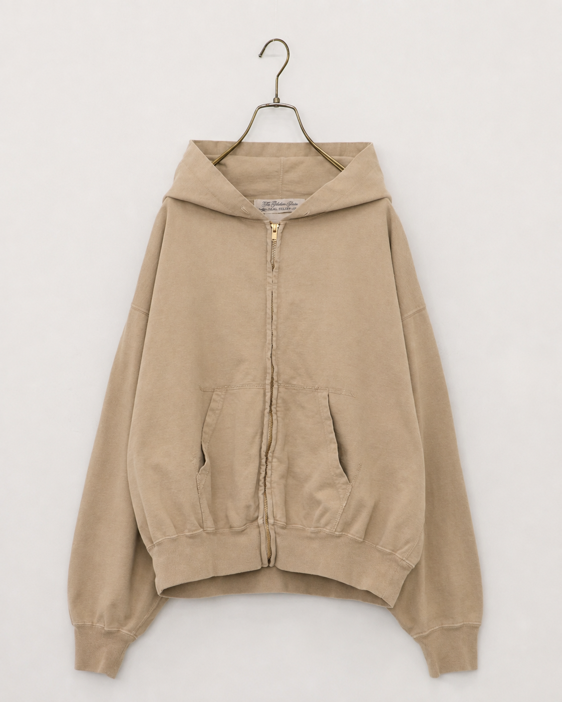 SP processed Supima fleece lining zip hoodie