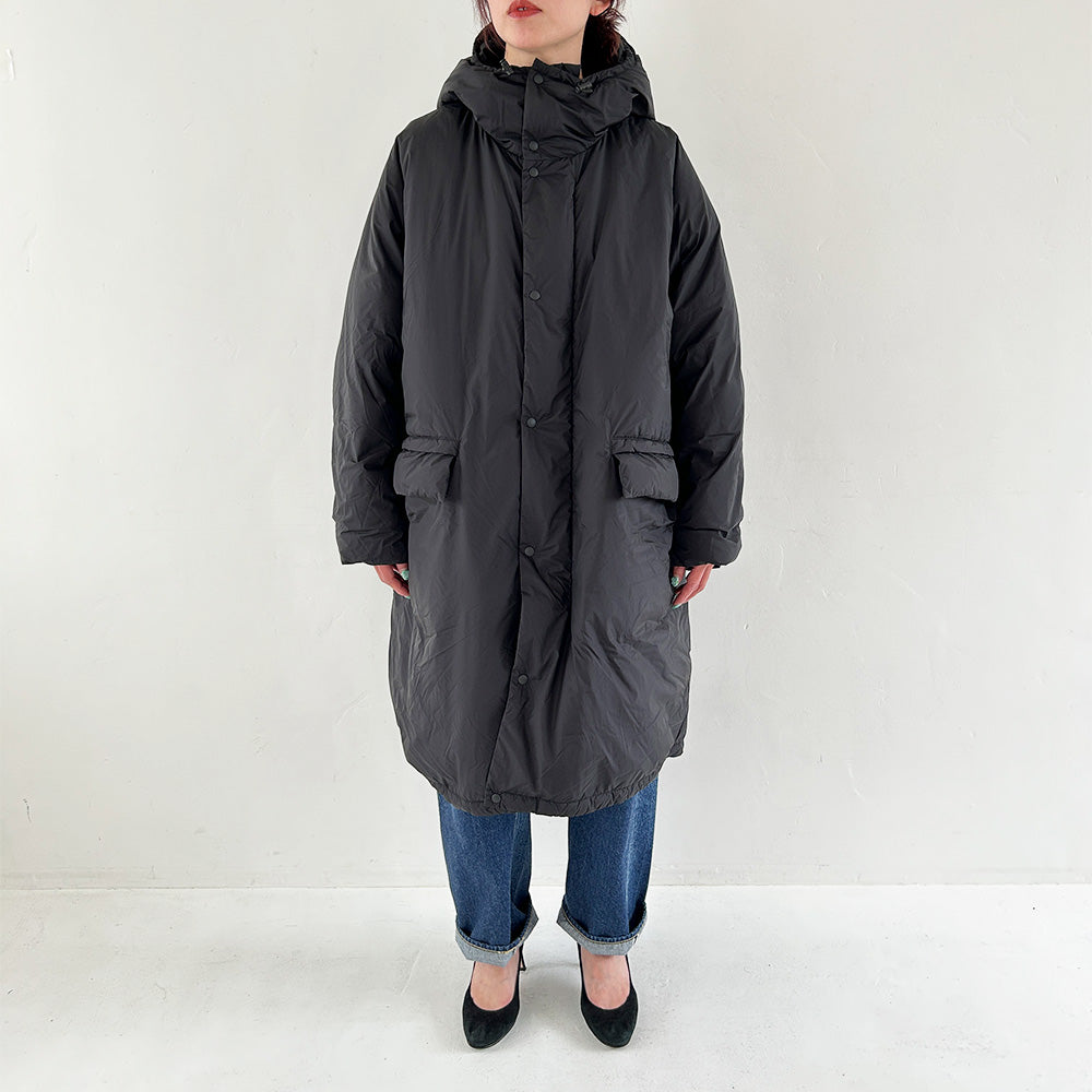 Ultralight nylon outdoor down long JKT hoodie