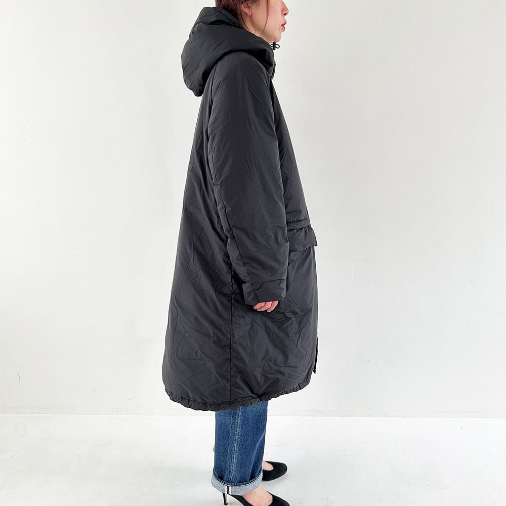 Ultralight nylon outdoor down long JKT hoodie