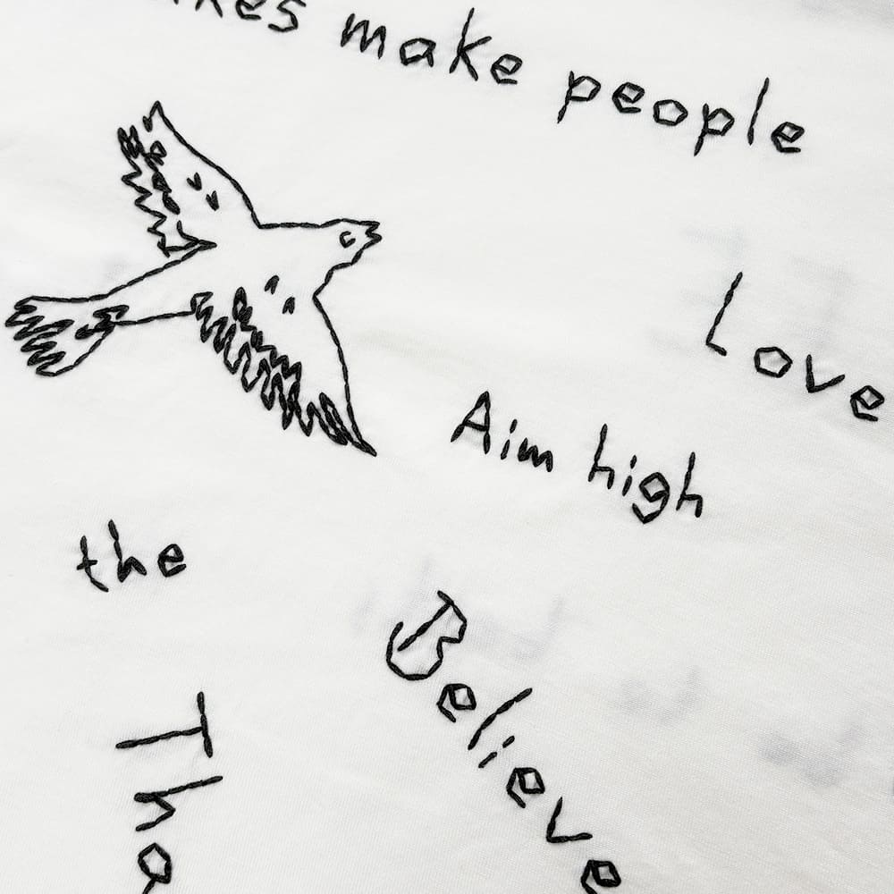 SP加⼯25/天竺T(刺繍：総柄)