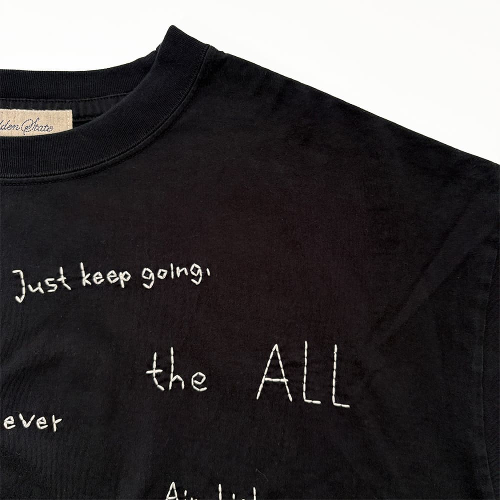 SP加⼯25/天竺T(刺繍：総柄)