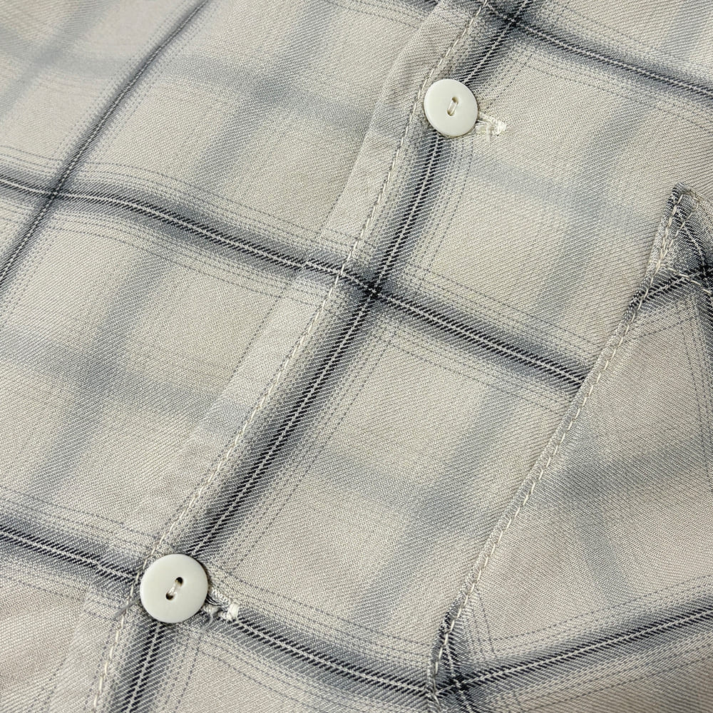 レーヨンツイルチェックシャツ