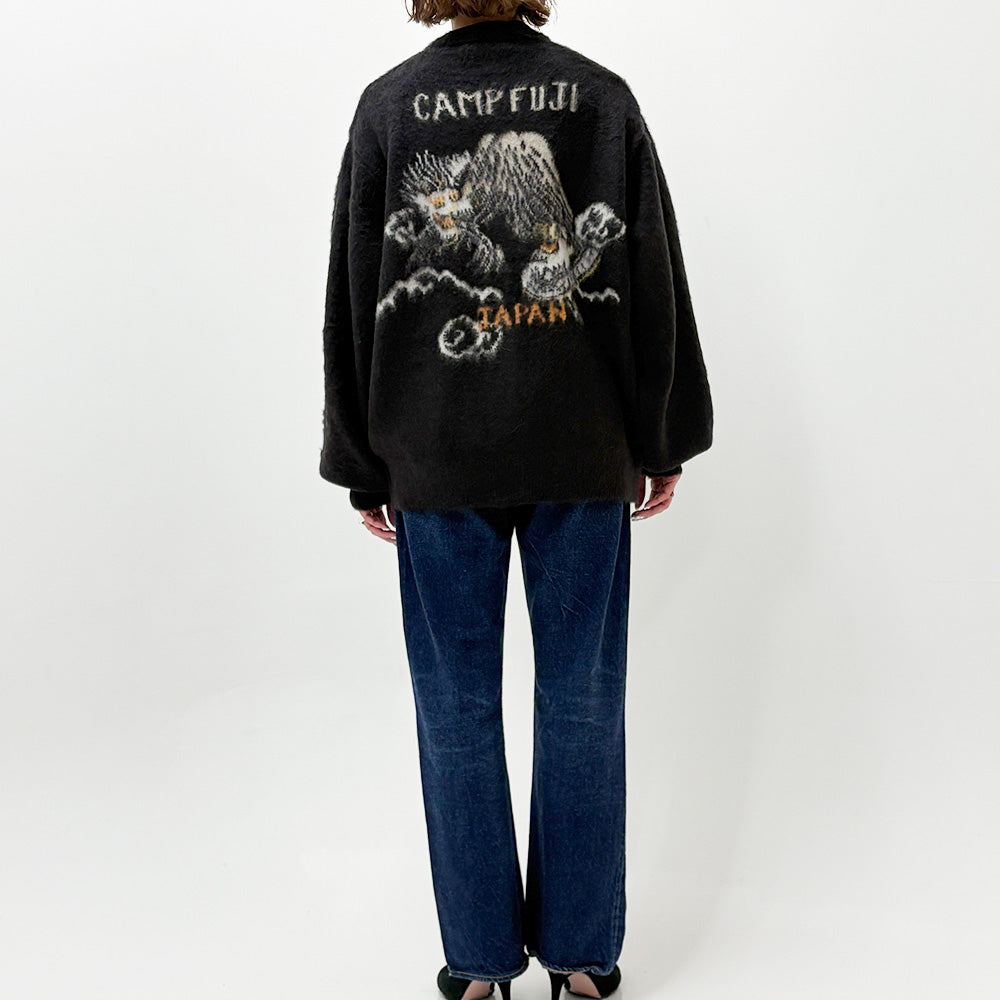 起毛ニットカーデ(スカ柄)