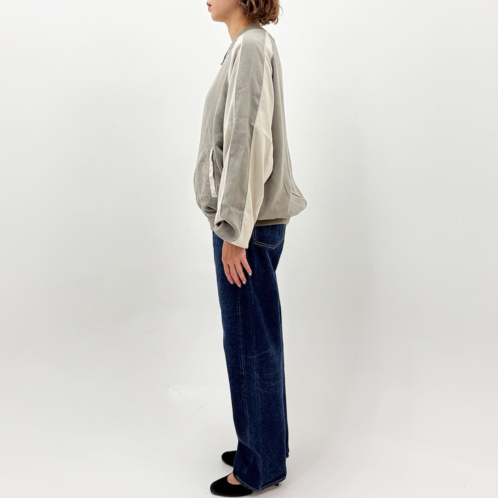 【REMI RELIEF】SUEDE LIKE RAGLAN ZIPJACKET Eco Suede Raglan Zip Jacket in Greige – Blue Owl Workshop