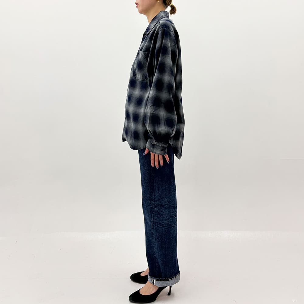 Indigo Ombre Check Shirt