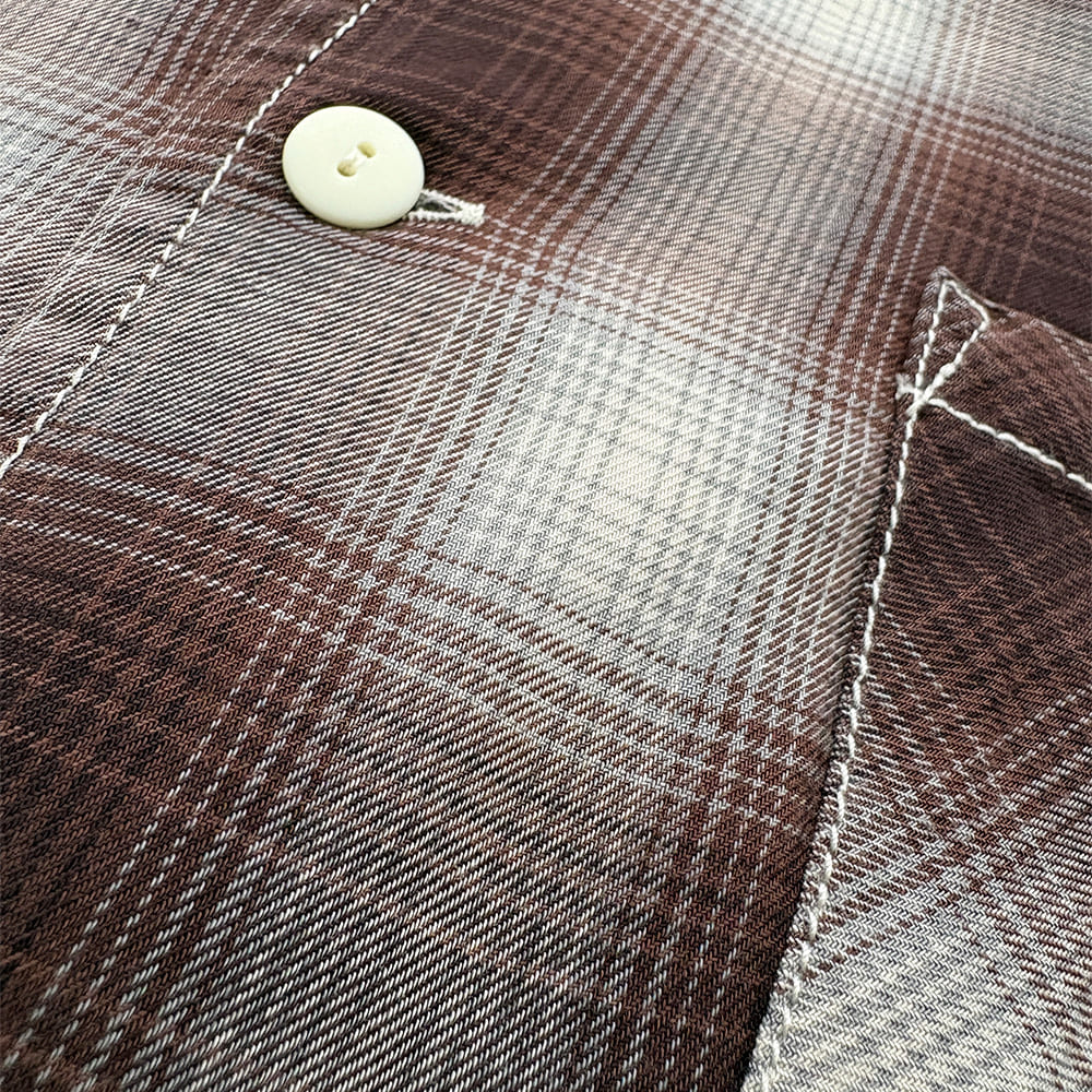 Damaged Tencel Twill Check Shirt