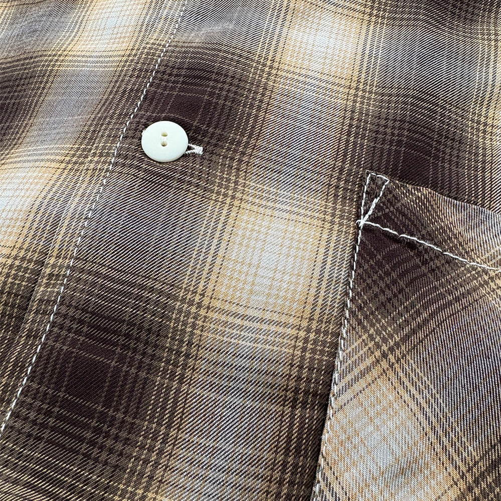 Damaged Tencel Twill Check Shirt