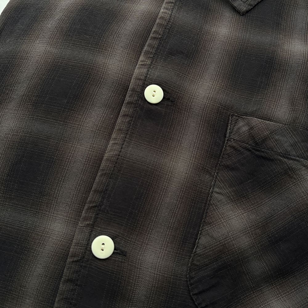 Damaged Tencel Ombre Check Shirt
