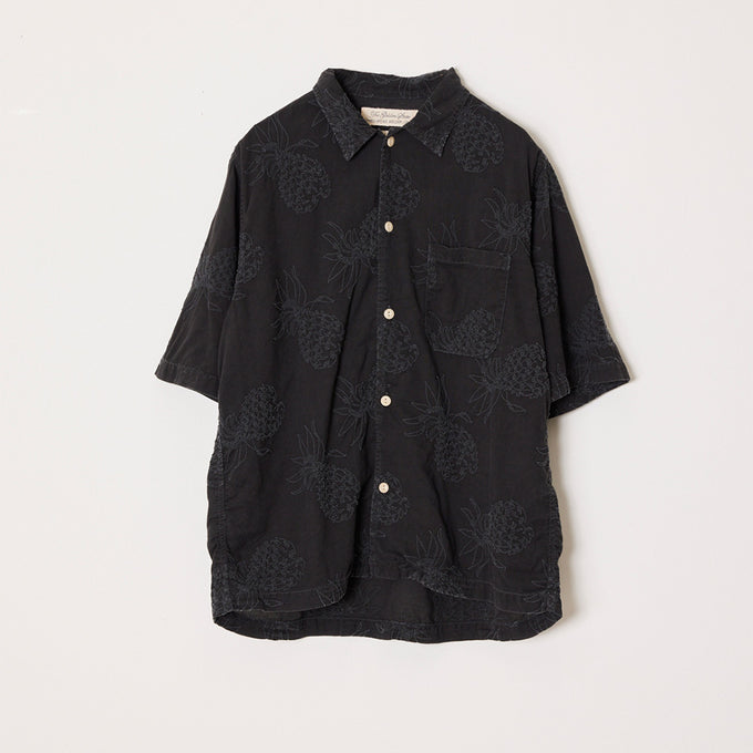 Aloha all-over embroidered S/S SHIRT (pineapple)