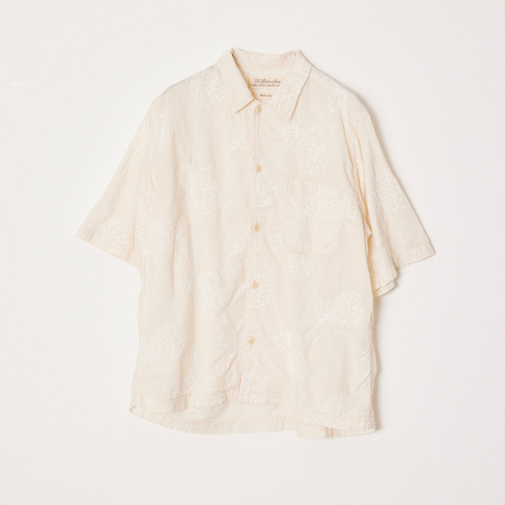 アロハ総柄刺繍S/S SHIRT(パイナップル)