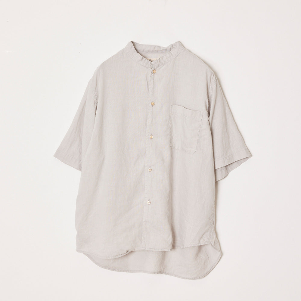 リネンスタンドカラーS/S SHIRT