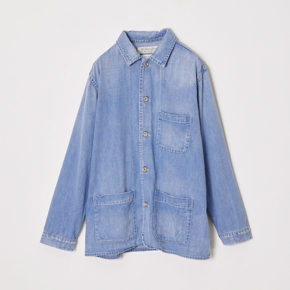 7.5Oz DENIM カバーオールSHIRT(刺繍：スカル)