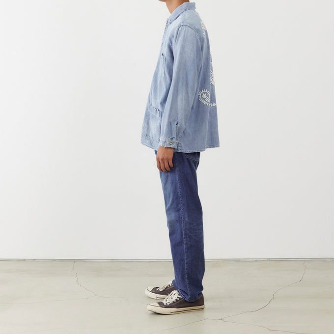 7.5Oz DENIM 커버 올 SHIRT(자수:스컬)