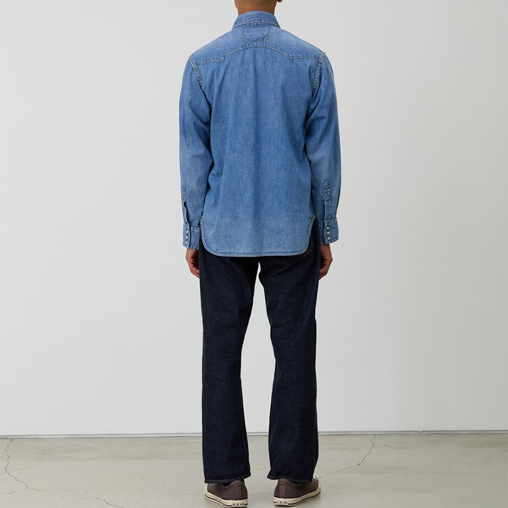 8.5oz DENIM WESTERNSHIRT(ノコギリ型フラップ)