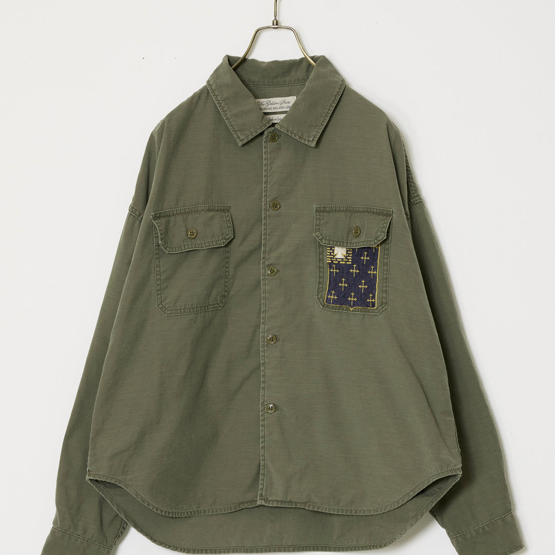 WIDE military shirt (刺繍:JAPAN)