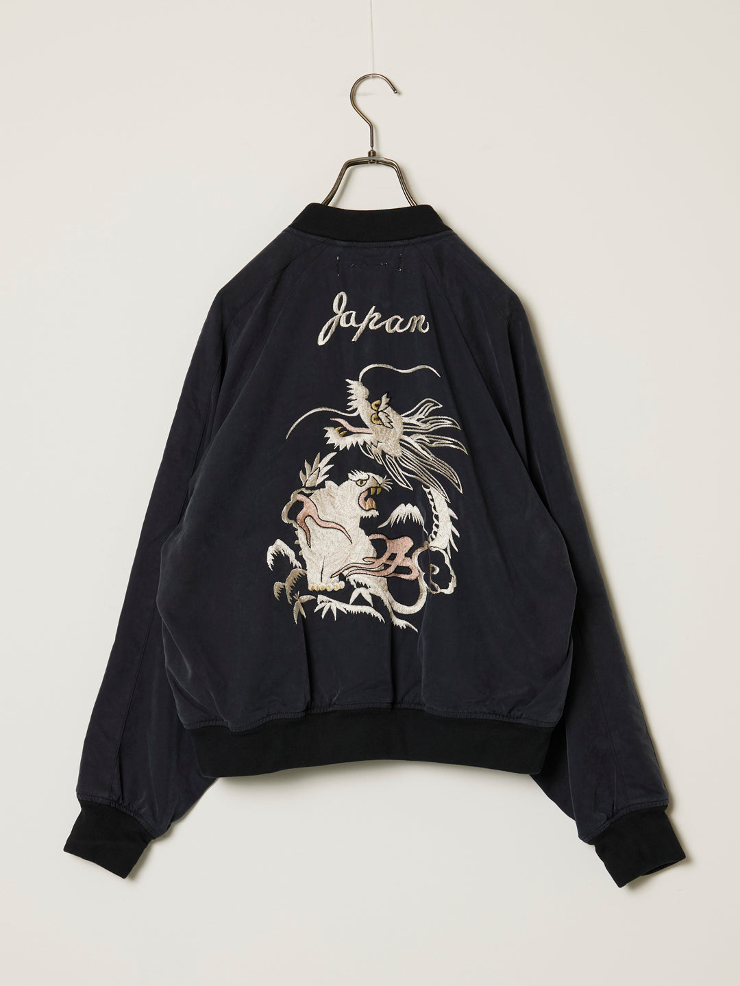 Rayon Fibril Twill Sukajan Jacket (Embroidery: Dragon and Tiger)