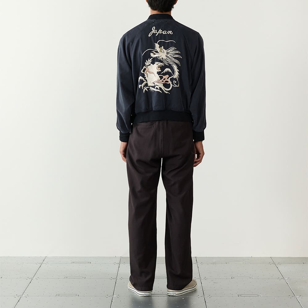 Rayon Fibril Twill Sukajan Jacket (Embroidery: Dragon and Tiger)