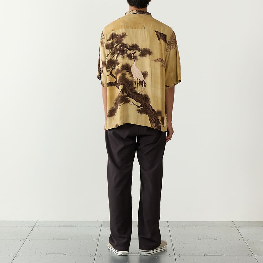 鶴柄アロハシャツ