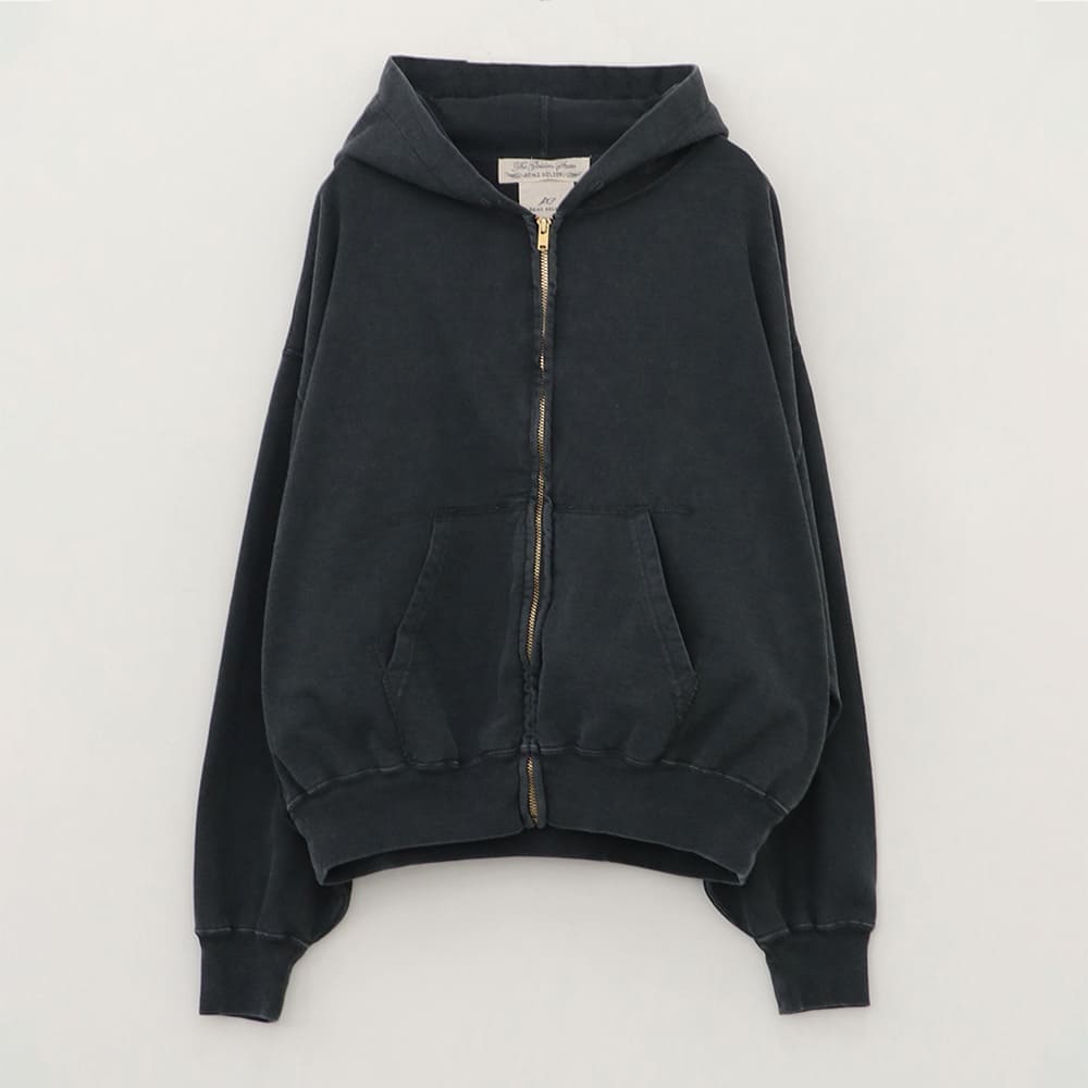 SP processed Supima fleece lining zip hoodie