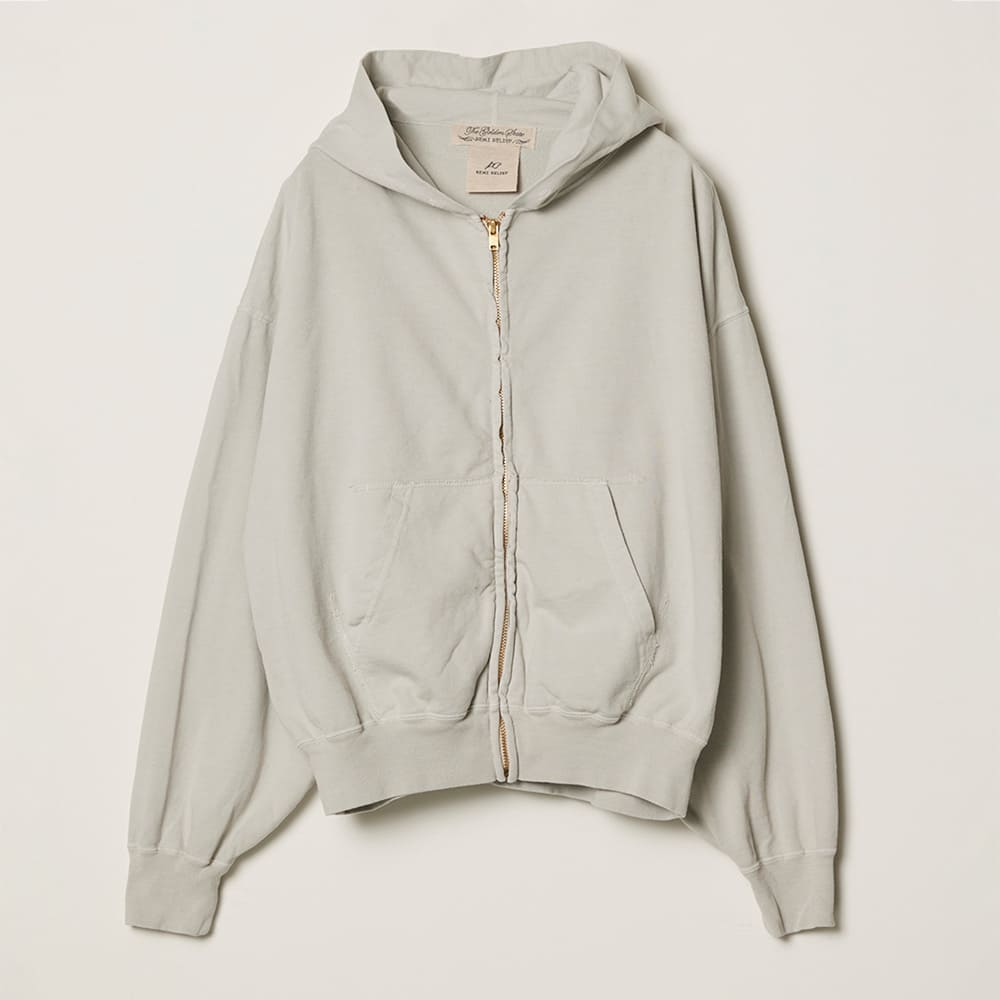 SP processed Supima fleece lining zip hoodie