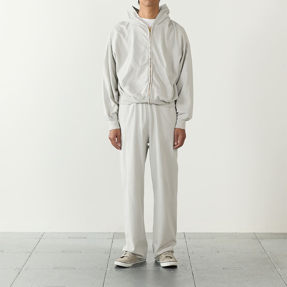 SP processed Supima fleece lining zip hoodie