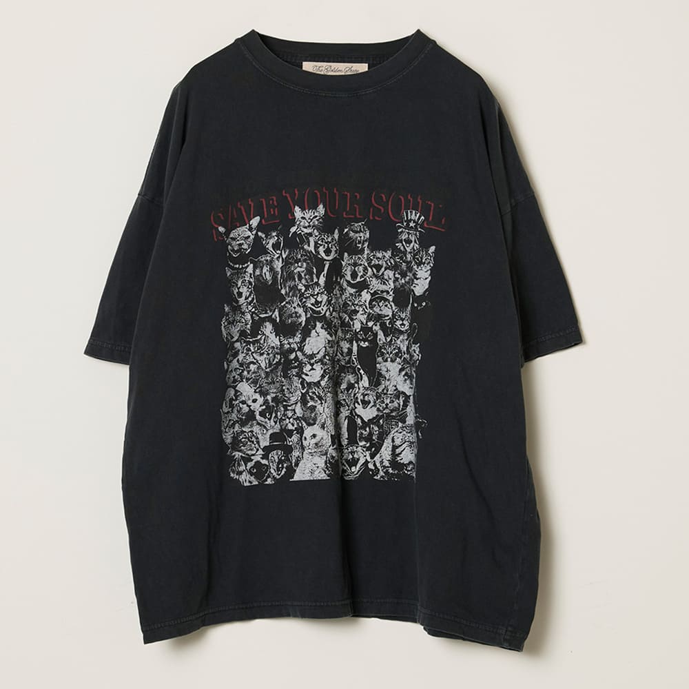 HARD SP加⼯20/天竺BIGサイズT(SAVE YOUR SOUL) 猫バージョン