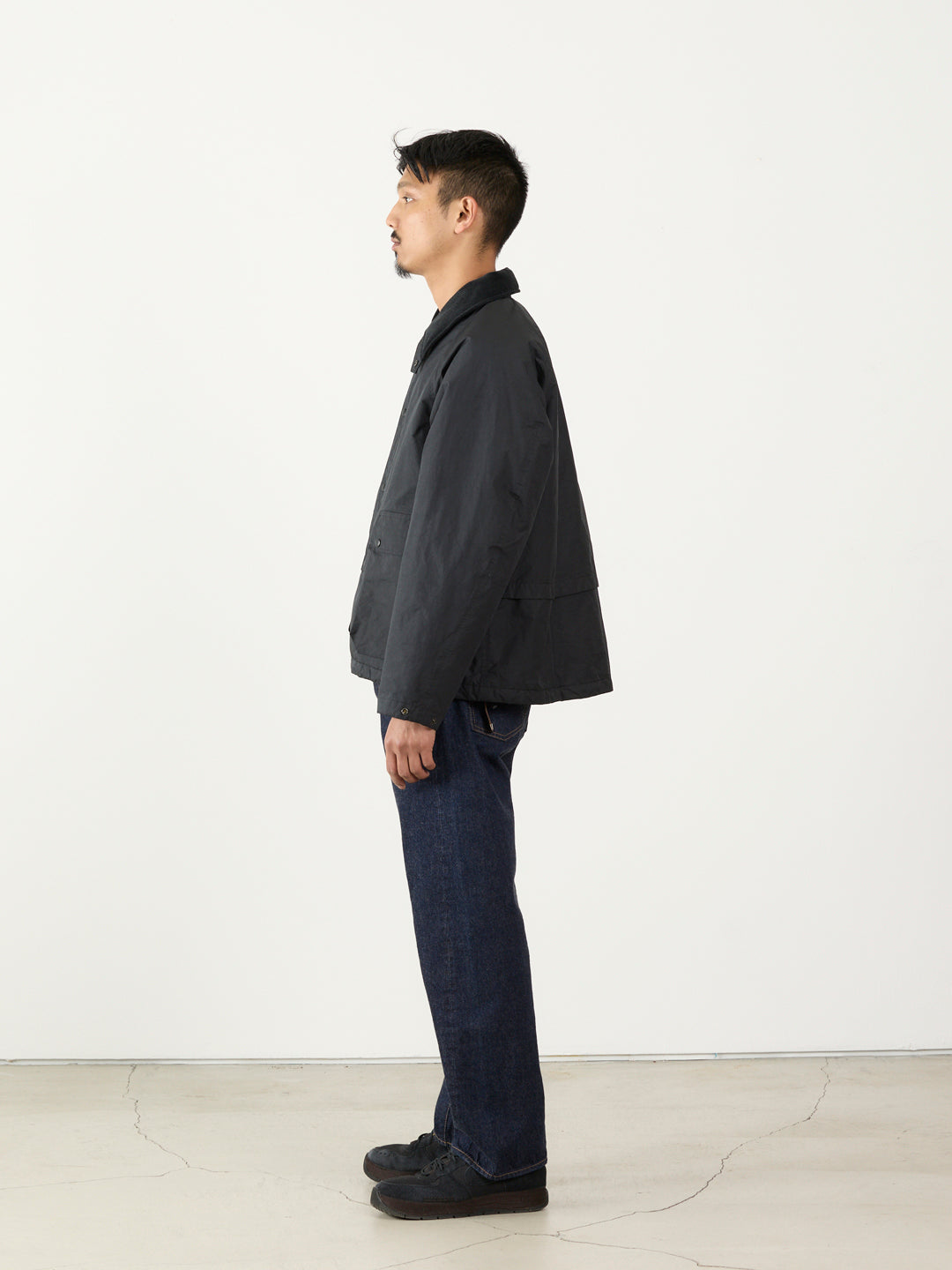 撥⽔コーディングポリエステルハン ティングダウンJKT