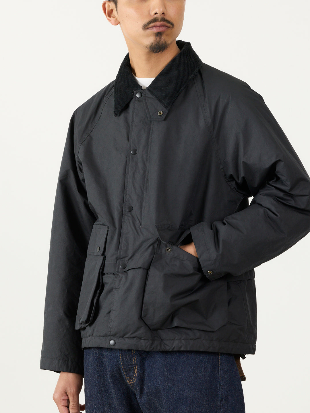 撥⽔コーディングポリエステルハン ティングダウンJKT