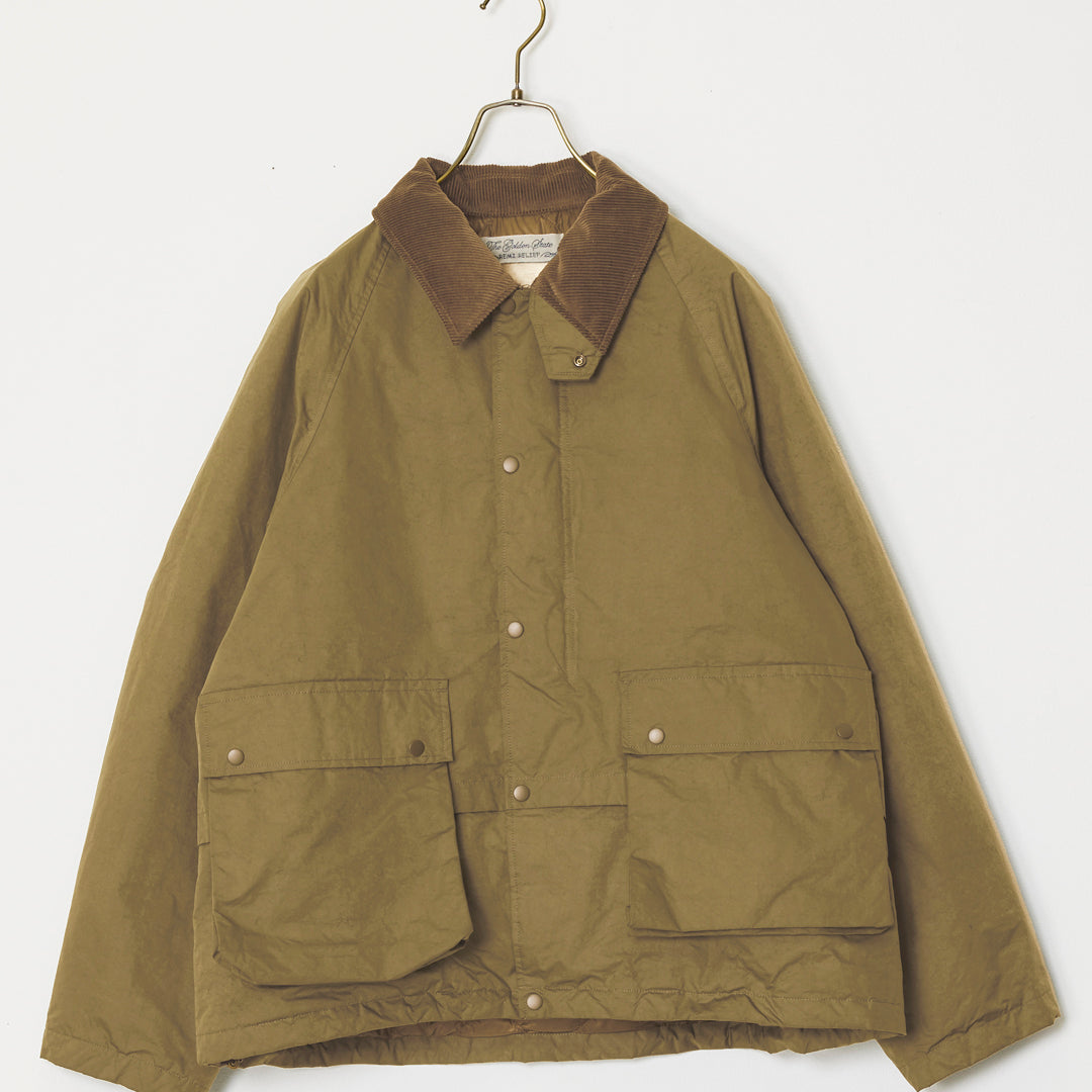 Water-repellent coated polyester hunting down jacket