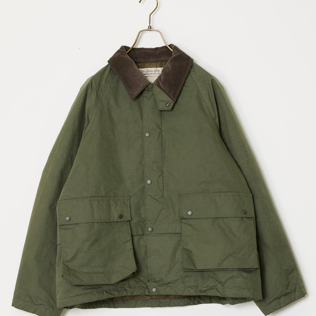 Water-repellent coated polyester hunting down jacket